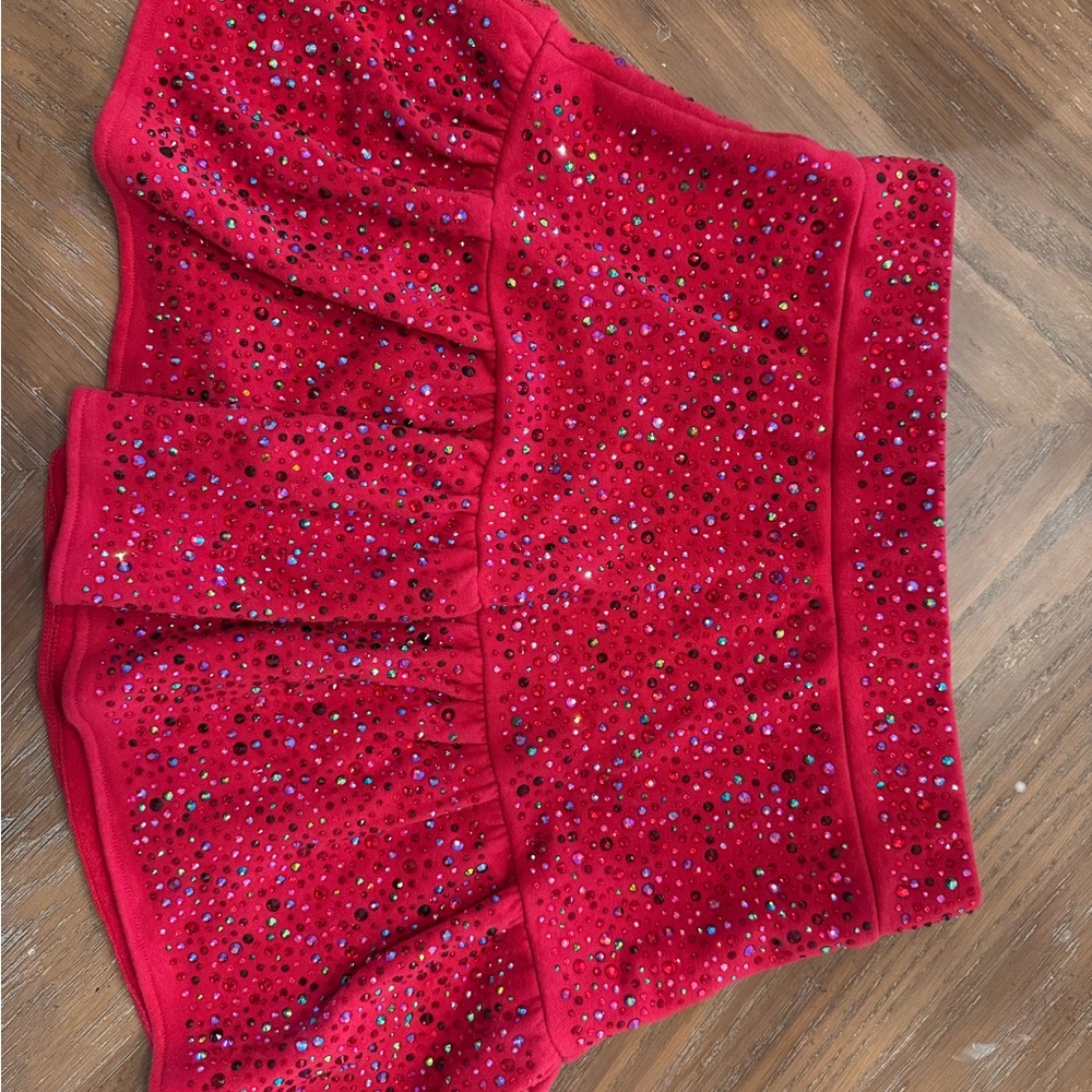 Queen of sparkles Sparkling Red Sequin Skirt